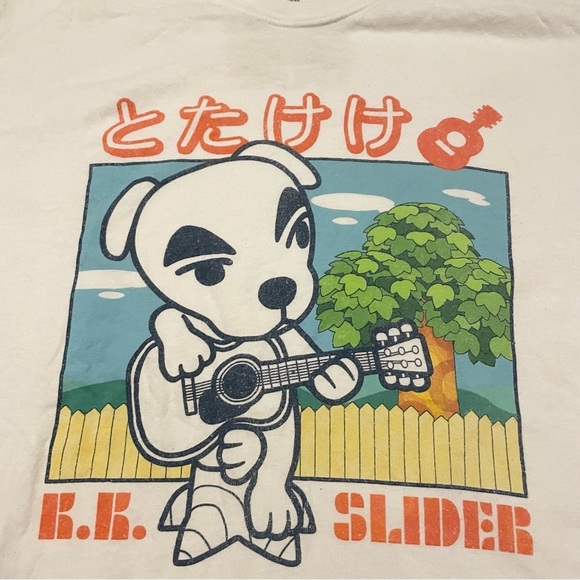 Animal Crossing K.K. Slider Dog T-Shirt Medium Video Game Guitar - Picture 2 of 16